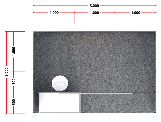 Standard booth — floor plan (기본부스 평면도)